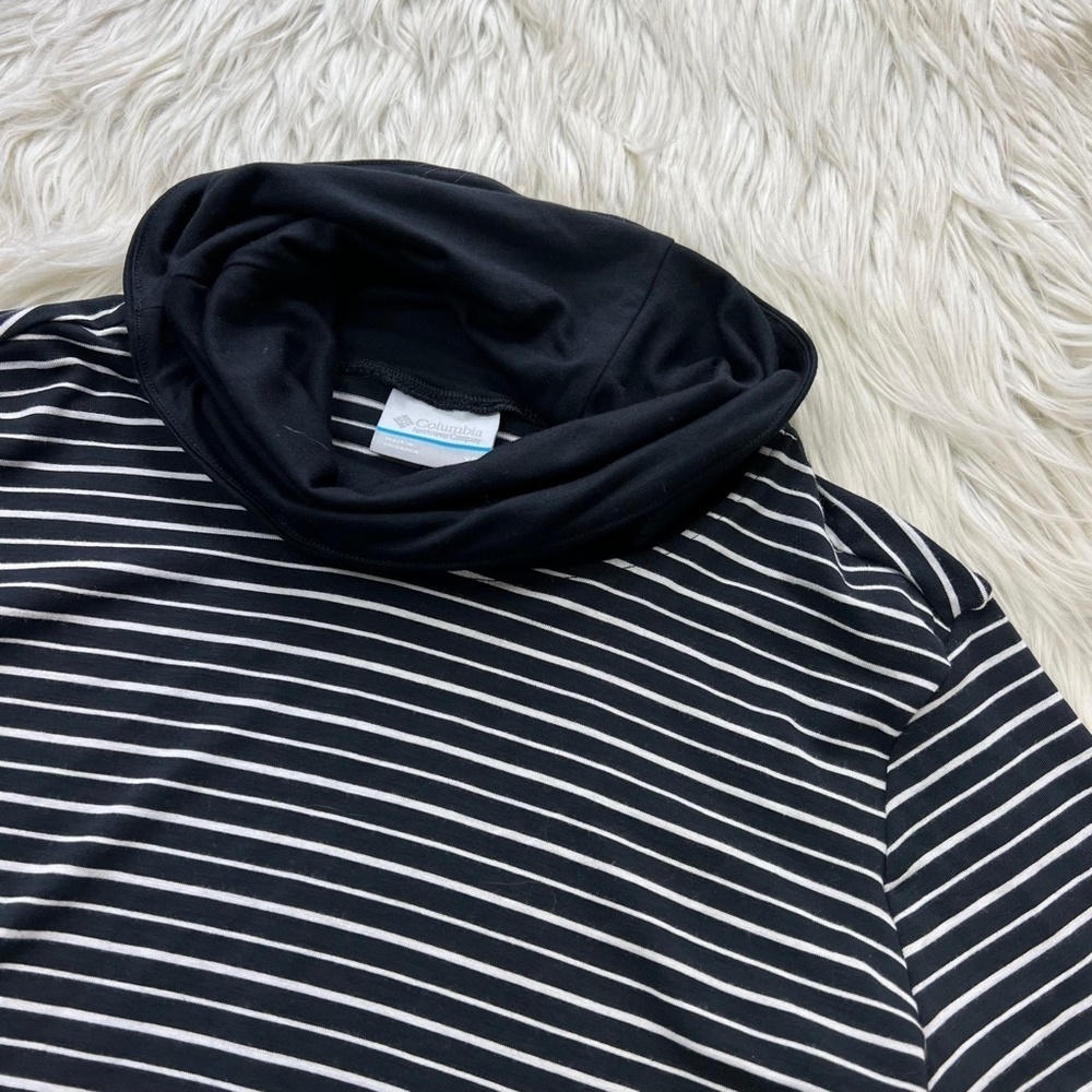 Columbia Women's Striped Cowl Neck Long Sleeve Tee - Picture 2 of 6